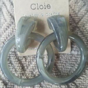 Olive Bella hoop acrylic earrings
